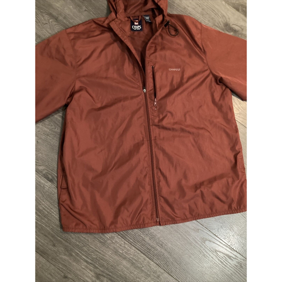 Ralph Lauren Chaps Jacket Men’s XL Orange Red? Windbreaker Rain Coat Y2K Coat - Picture 4 of 6